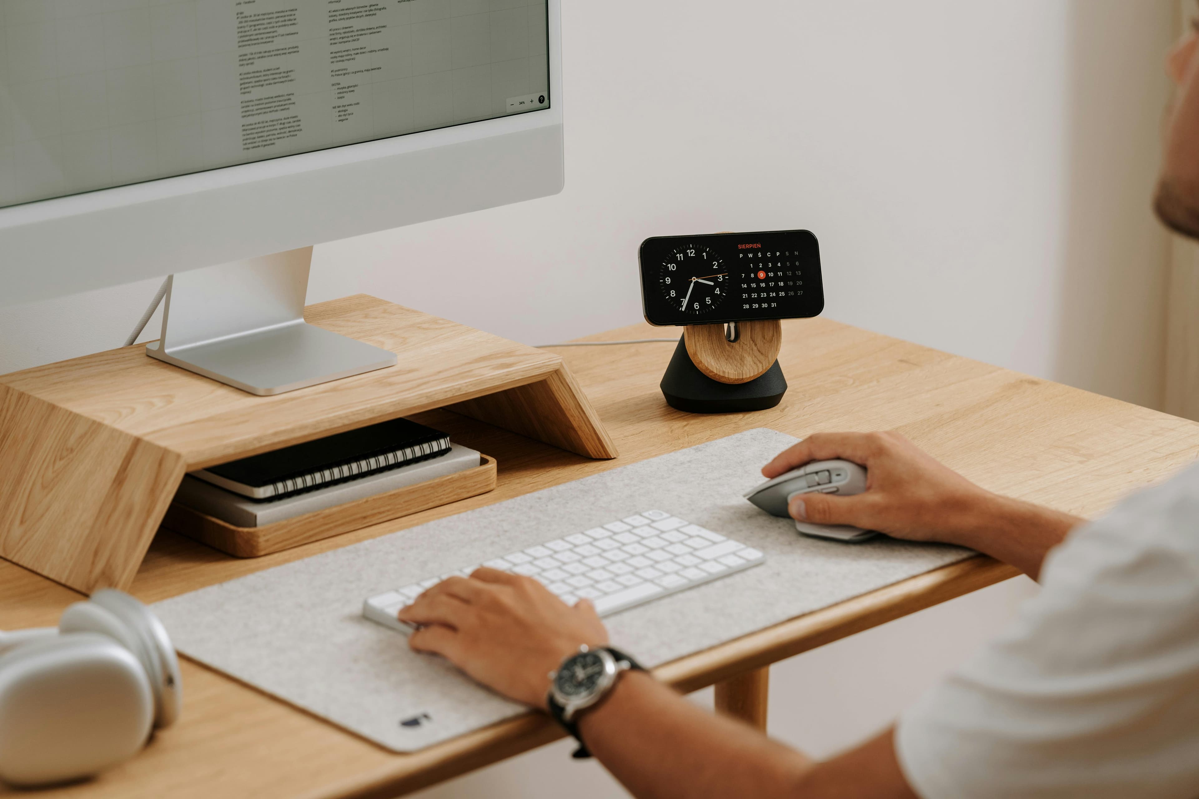 Modern law office desk workspace
